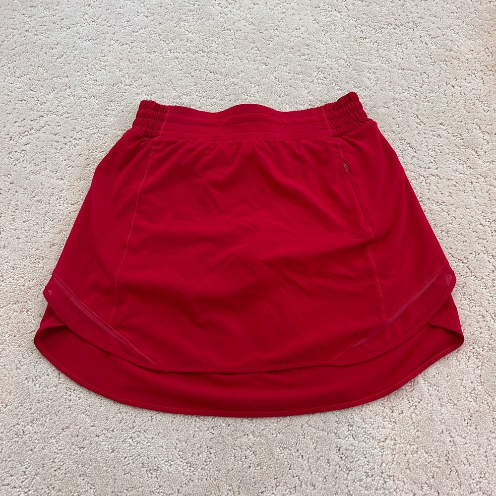 COPY - Lululemon Dark Red High Rise Hotty Hot Skort Long